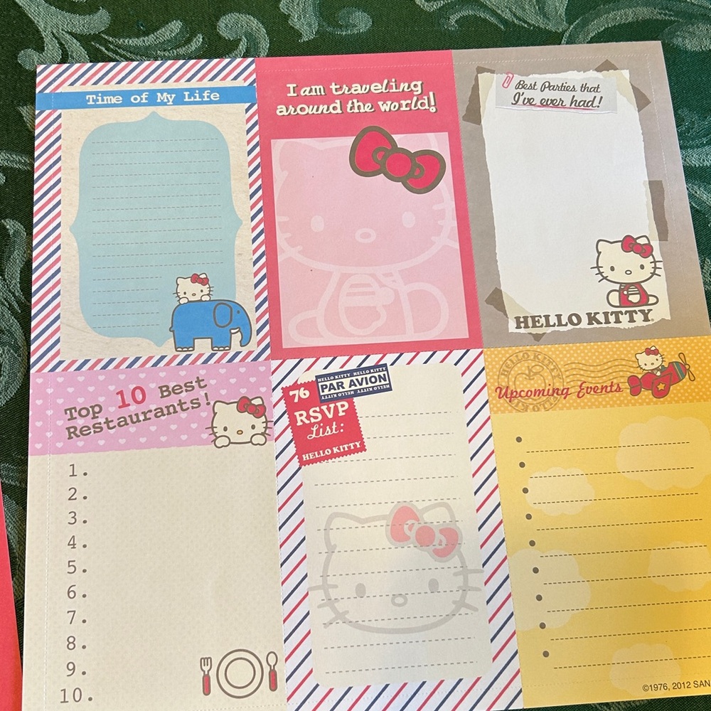 (B) Hello Kitty Lot of 15 12x12 Patterned scrapbook paper & punch outs - Picture 11 of 13